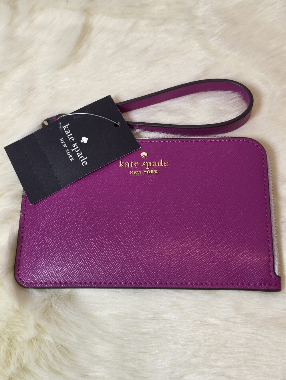Kate Spade Lucy Baja Rose L-Zip Wristlet